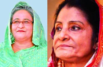 প্রধানমন্ত্রীর গাল ধরে আদর করলেন রওশন এরশাদ